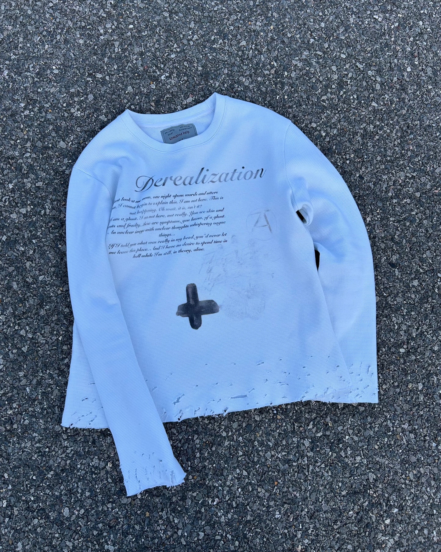 “Derealization” Waffle Knit